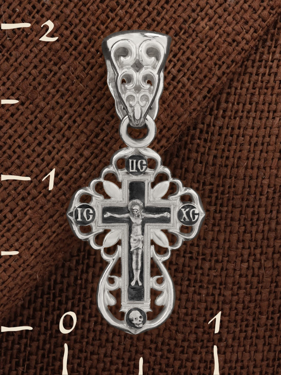 Крест из белого золота 585 пробы