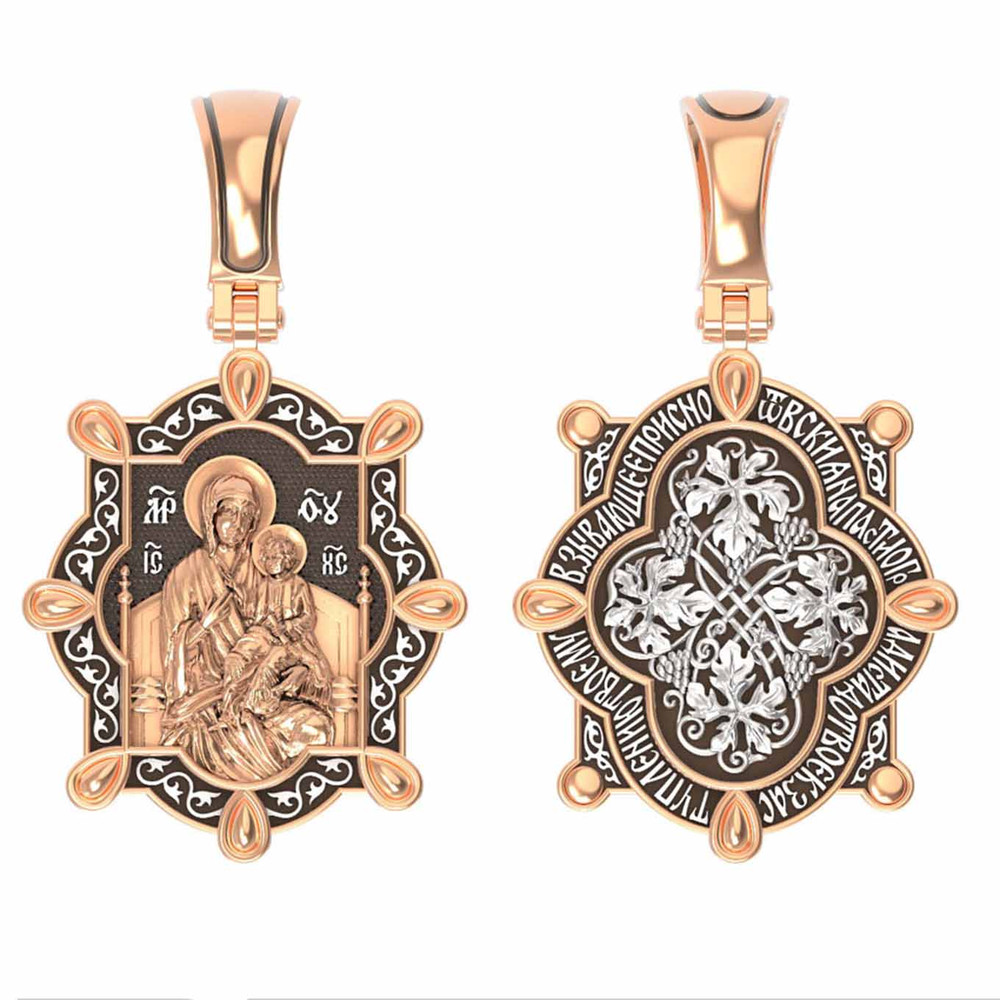 Образок из красного золота 585 пробы