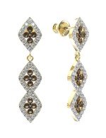 Серьги из лимонного золота c бриллиантами