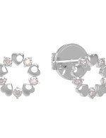 Серьги из белого золота c бриллиантами