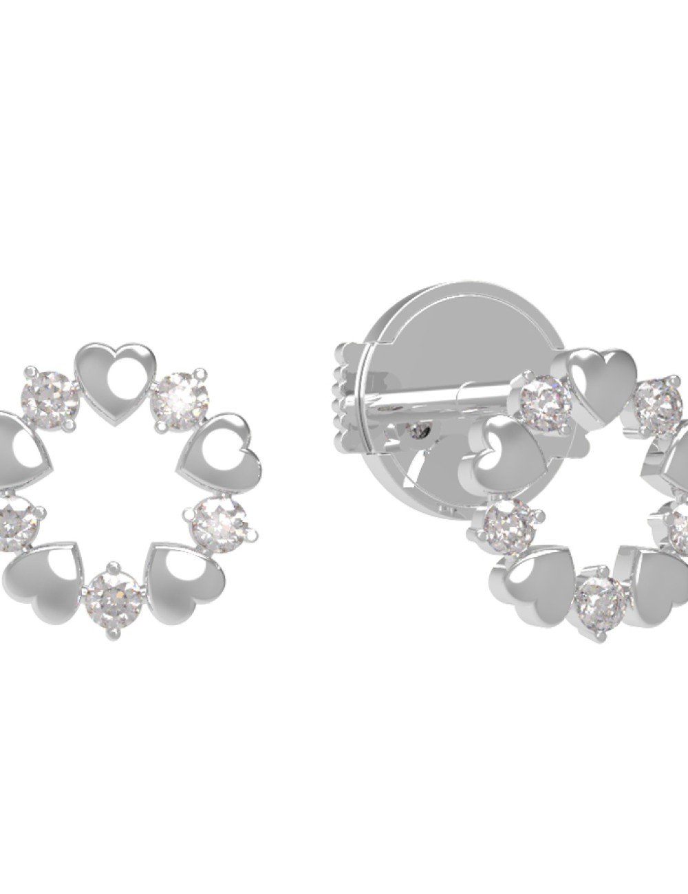 Серьги из белого золота c бриллиантами