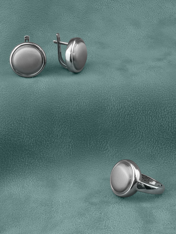 Серьги из белого золота 585 пробы