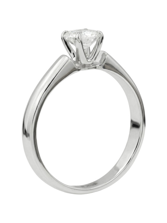 Кольцо из белого золота 585 пробы c бриллиантами