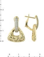 Серьги из лимонного золота c бриллиантами