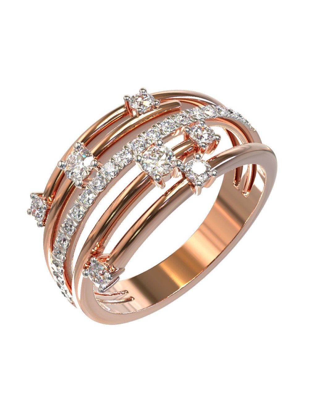 Кольцо из золота c бриллиантами