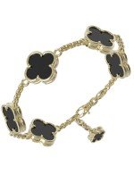 Браслет из лимонного золота c ониксом