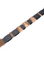 Браслет из золота c кожаным шнурком