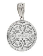 Подвеска из белого золота c эмалью