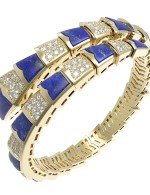 Браслет из лимонного золота c бриллиантами и лазуритом