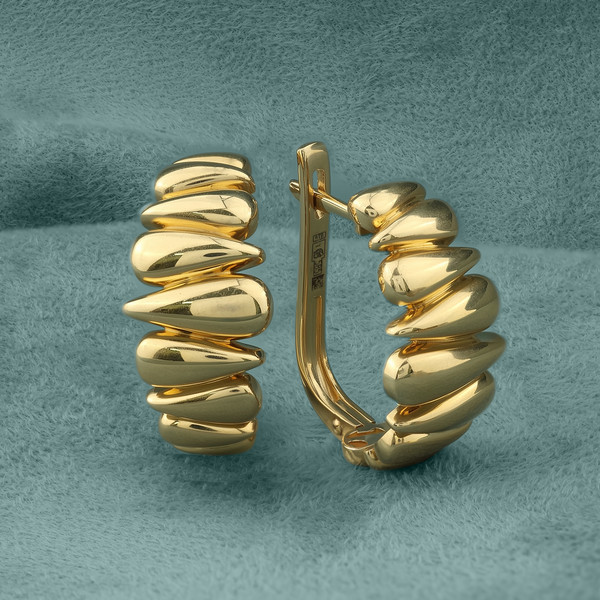 Серьги из лимонного золота 585 пробы