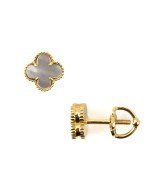 Серьги из лимонного золота c перламутром