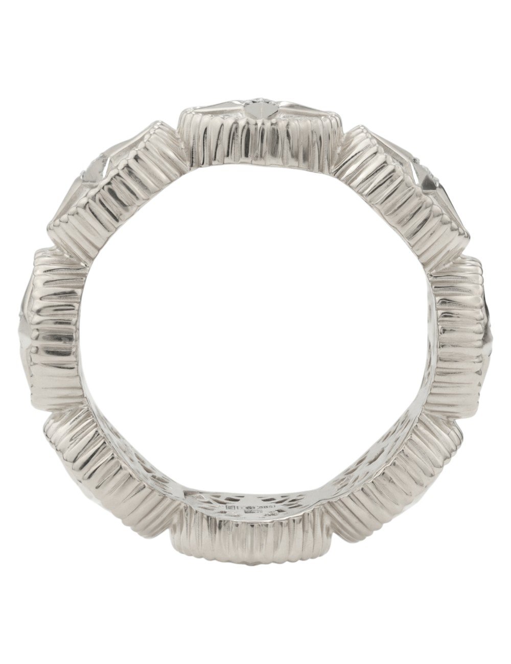 Кольцо из белого золота c бриллиантами, ониксом и перламутром