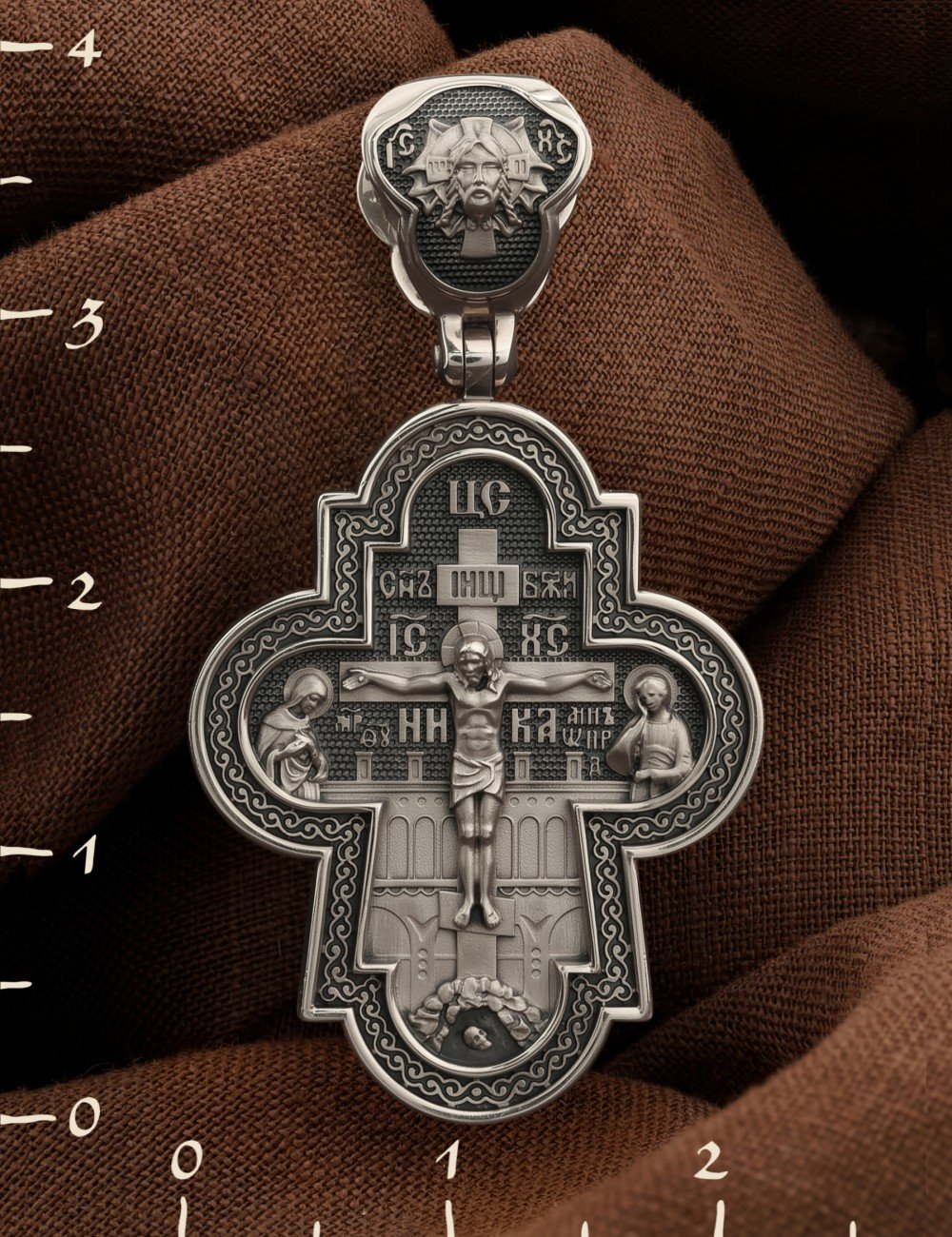 Крест из белого золота