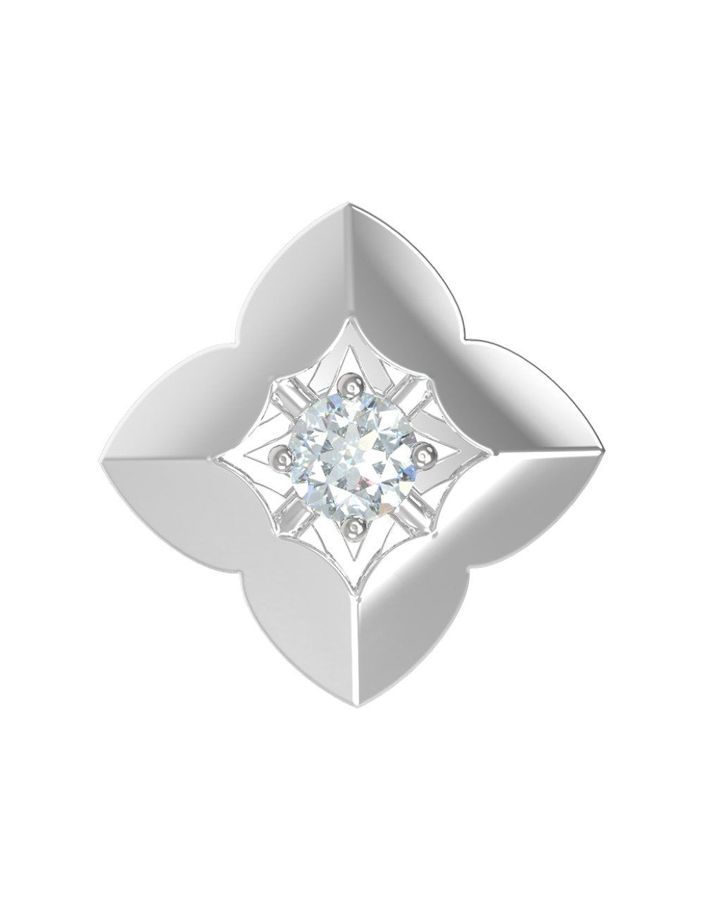 Подвеска из белого золота c бриллиантами