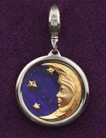 Подвеска из белого золота c лазуритом