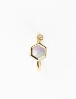 Кольцо из лимонного золота c бриллиантами и перламутром