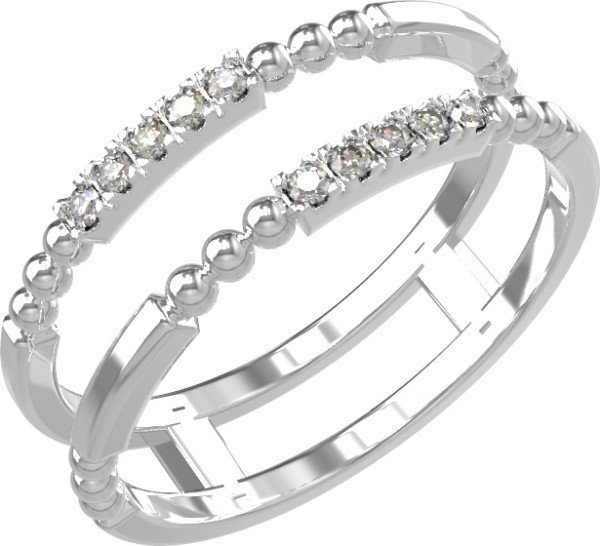 Кольцо из белого золота c бриллиантами