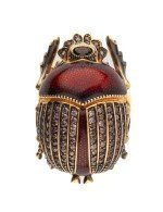 Кольцо из золота c эмалью, фианитом и гранатом