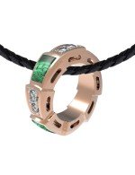 Подвеска из золота c бриллиантами и малахитом