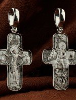 Крест из белого золота