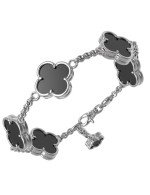 Браслет из белого золота c ониксом