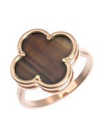 Кольцо из золота c тигровым глазом