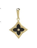 Подвеска из лимонного золота c ониксом