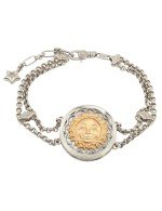 Браслет из белого золота c ониксом и перламутром