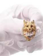 Подвеска из лимонного золота c эмалью