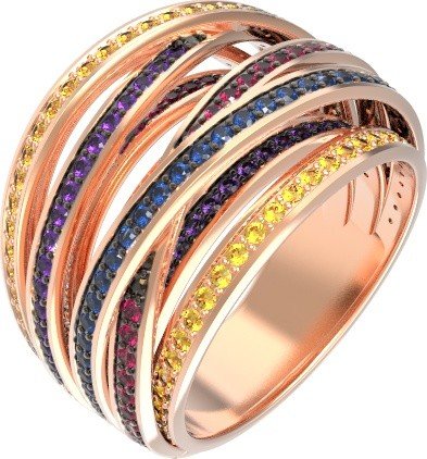 Кольцо из золота c фианитом