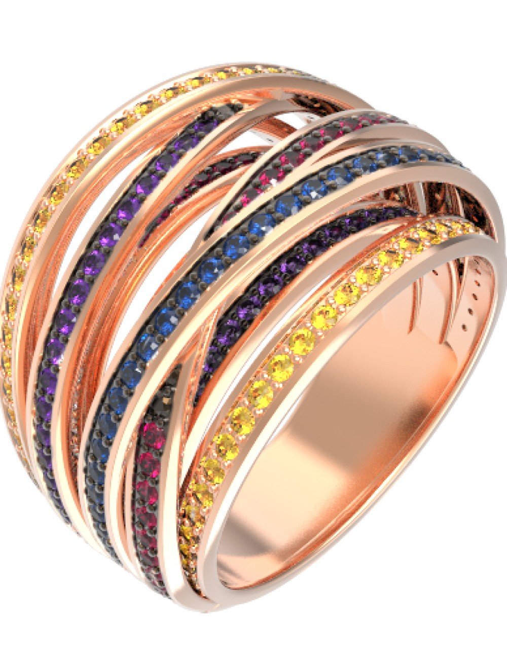 Кольцо из золота c фианитом