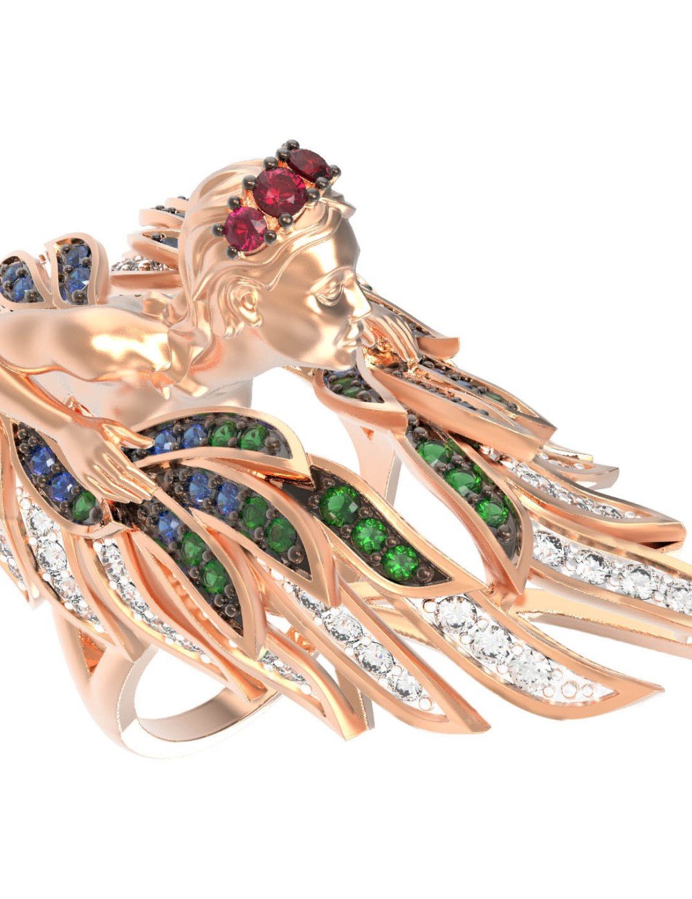 Кольцо из золота c фианитом