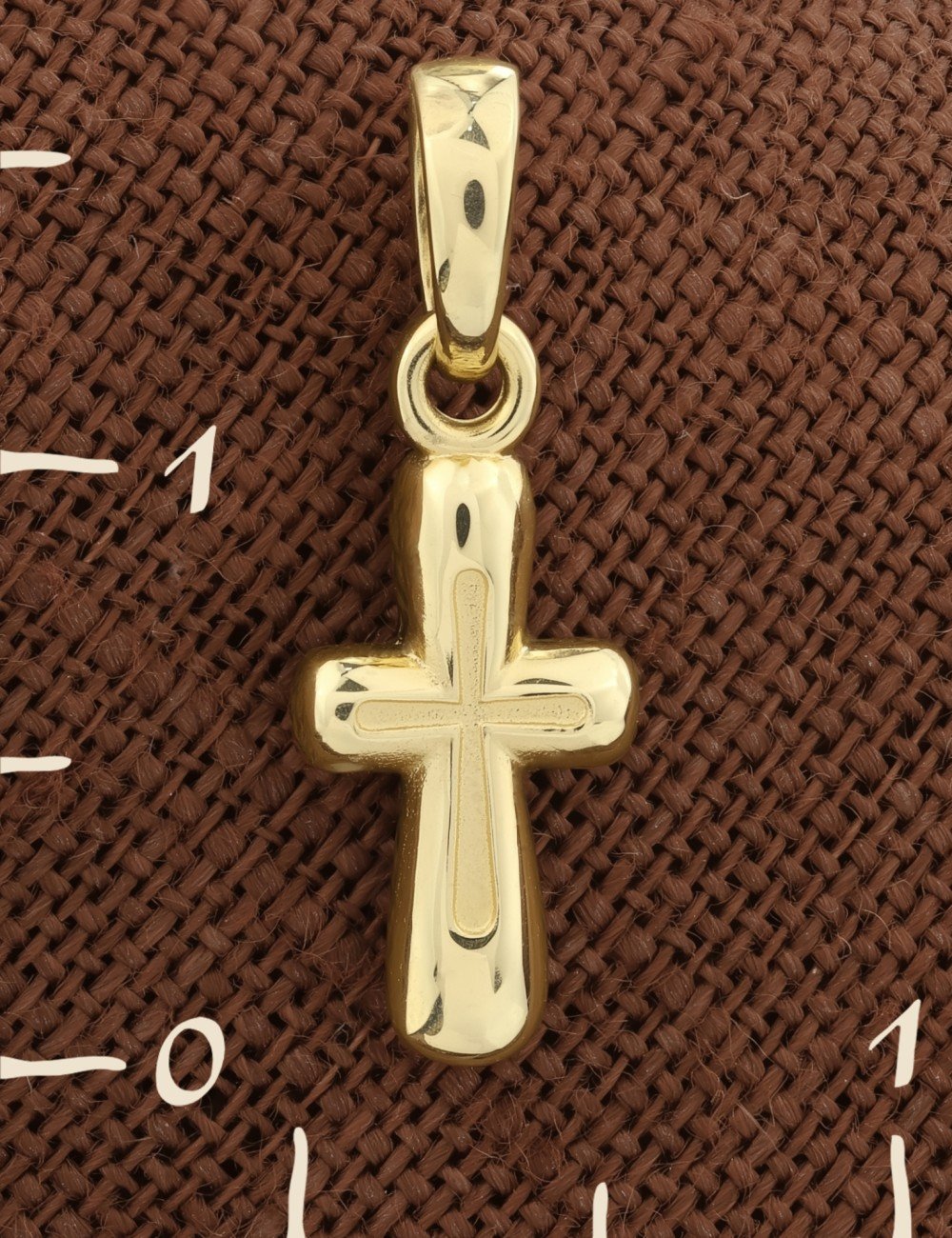 Крест из лимонного золота