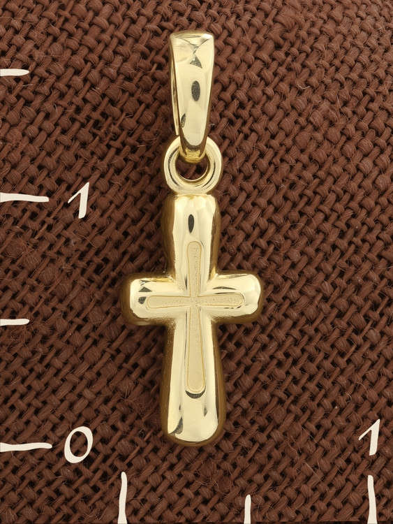 Крест из лимонного золота 585 пробы