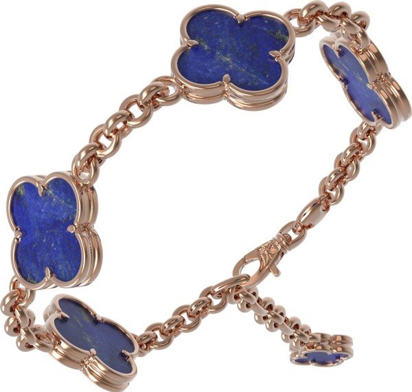 Браслет из золота c лазуритом