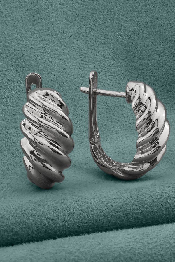 Серьги из белого золота