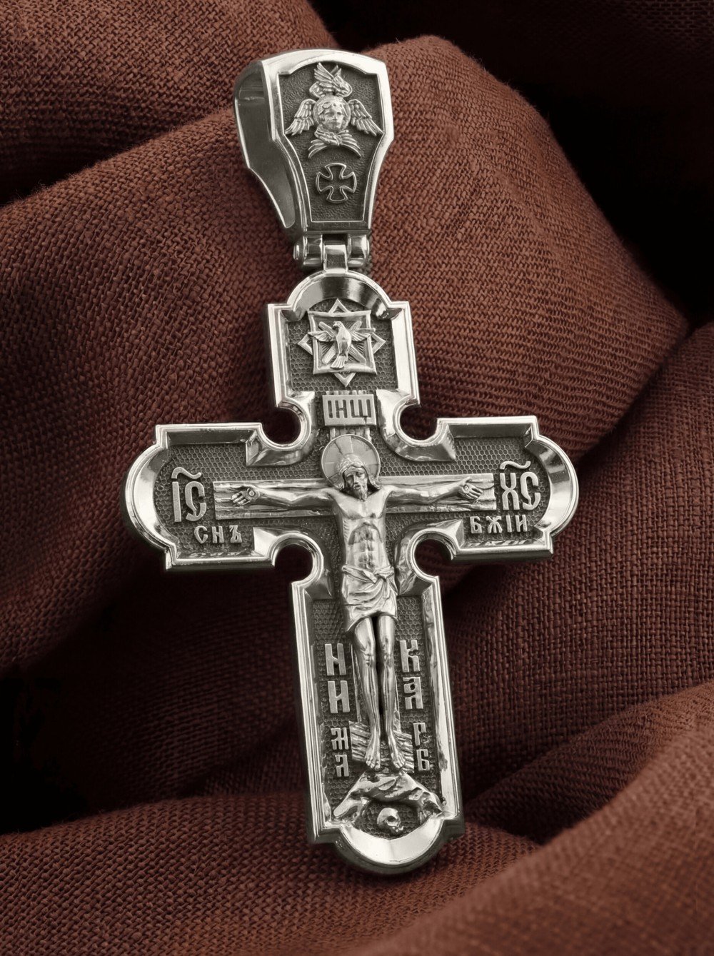 Крест из белого золота