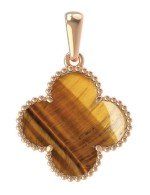Подвеска из золота c тигровым глазом