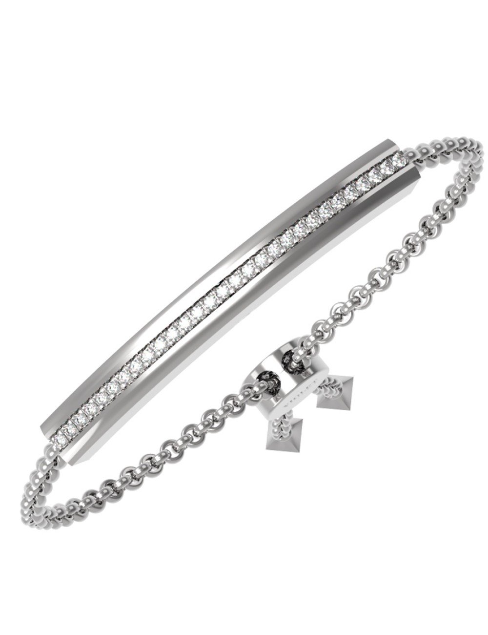 Браслет из белого золота c бриллиантами