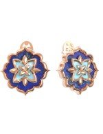 Серьги из золота c бирюзой и лазуритом