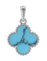 Подвеска из белого золота c бирюзой