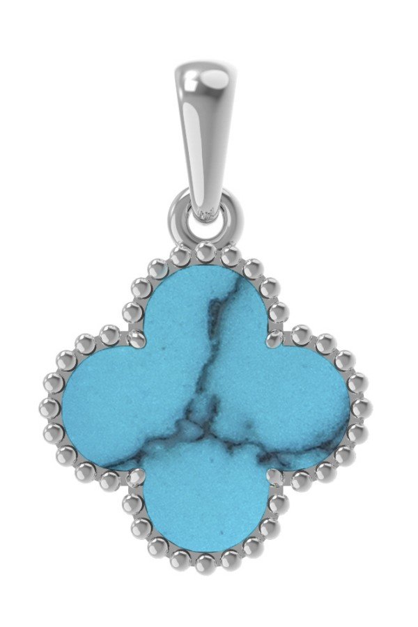 Подвеска из белого золота c бирюзой