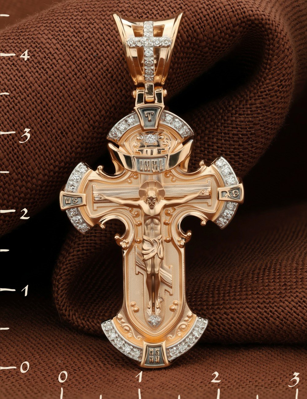 Крест из золота c бриллиантами