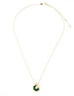 Колье из лимонного золота c бриллиантами и малахитом