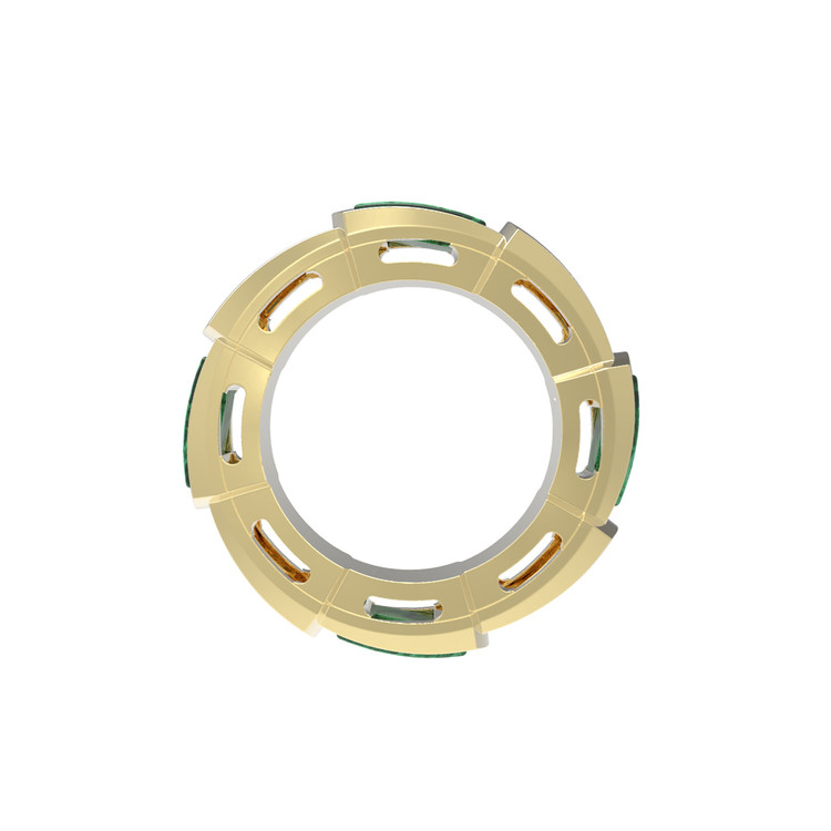 Подвеска из лимонного золота 585 пробы c малахитом