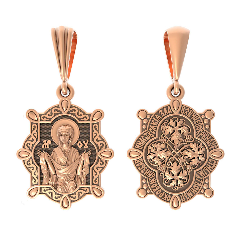 Образок из красного золота 585 пробы