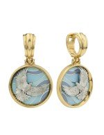 Серьги из лимонного золота c эмалью