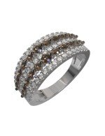 Кольцо из белого золота c бриллиантами