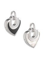 Подвеска из белого золота c бриллиантами, ониксом и перламутром