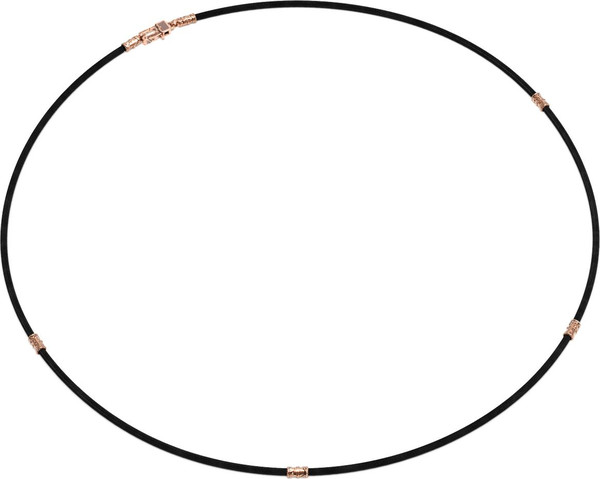 Цепь-шнурок шелк из красного золота 585 пробы c шёлковым шнурком